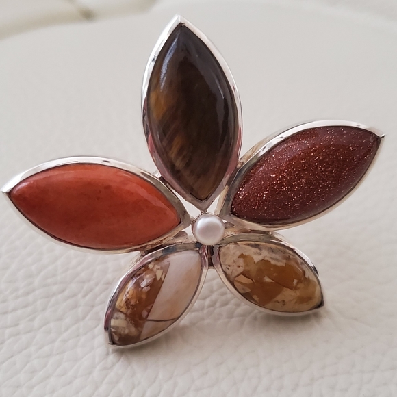 Sterling Multi Stone Ring - Picture 1 of 4